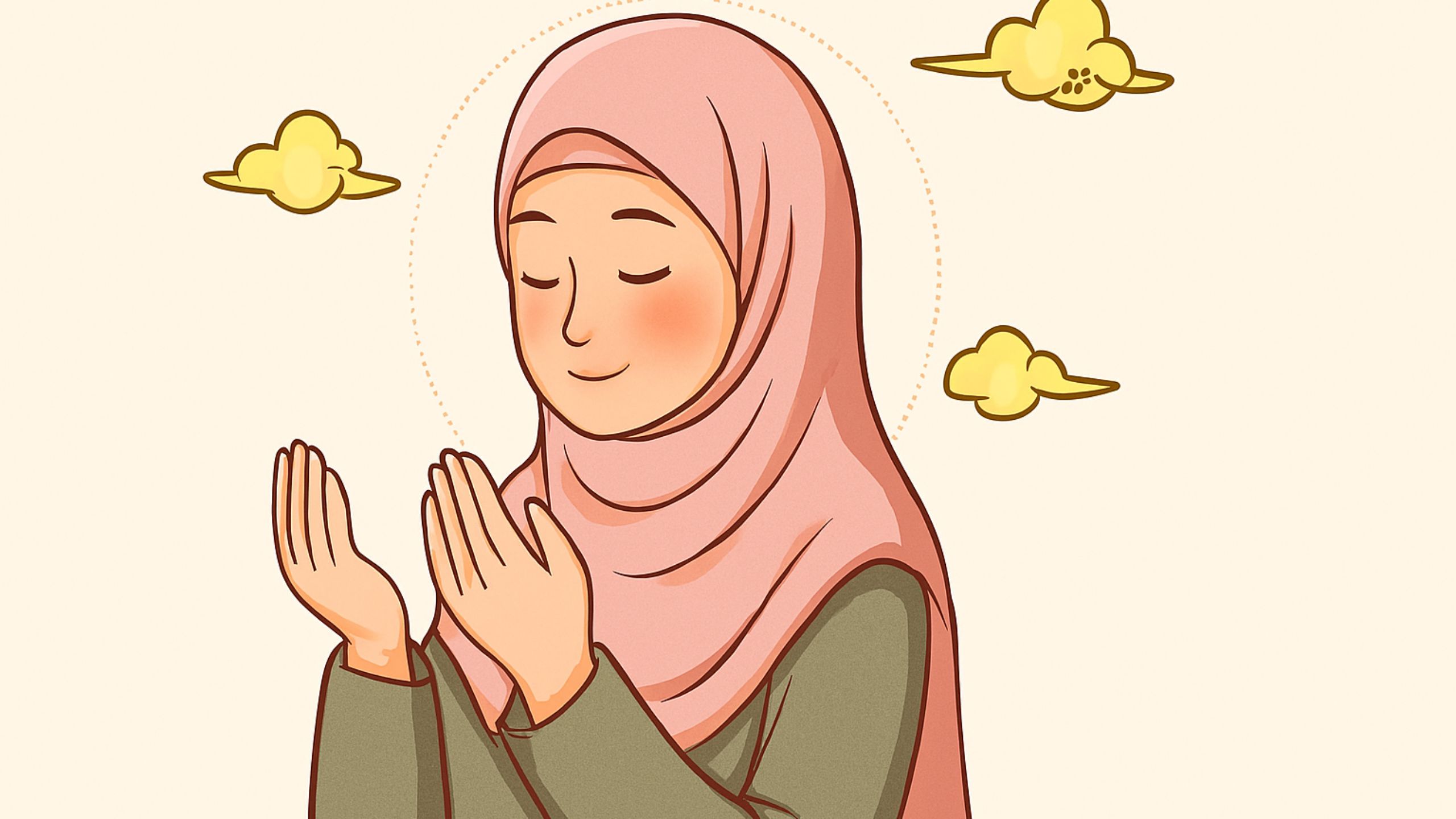 Ilustrasi muslimah berdoa. (copilot-ftnews)